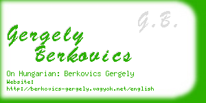 gergely berkovics business card